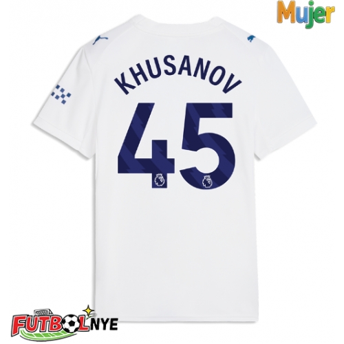 Camiseta Manchester City Abdukodir Khusanov #45 Tercera Equipación para mujer 2026-27 manga corta